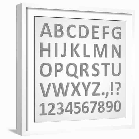 3D Font-theseamuss-Framed Premium Giclee Print