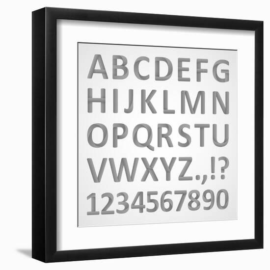 3D Font-theseamuss-Framed Art Print