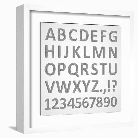 3D Font-theseamuss-Framed Art Print