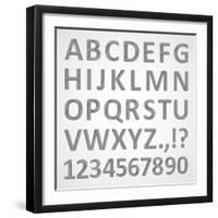 3D Font-theseamuss-Framed Art Print