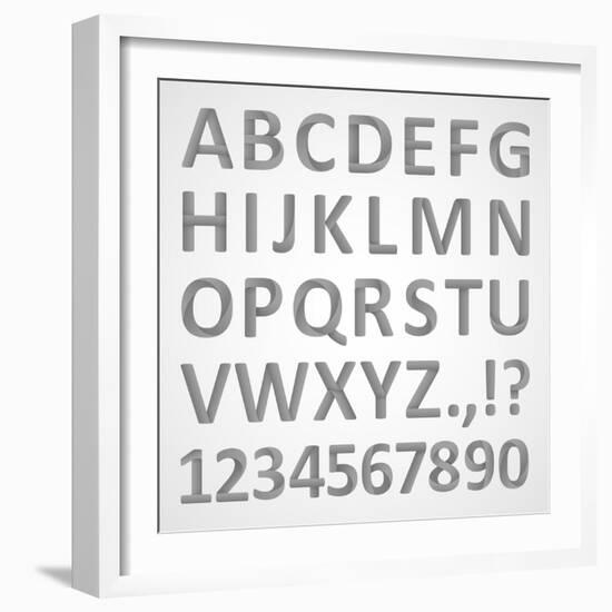 3D Font-theseamuss-Framed Art Print