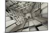 3D Futuristic Fragmented Tiled Mosaic Labyrinth Interior-johnson13-Mounted Premium Giclee Print