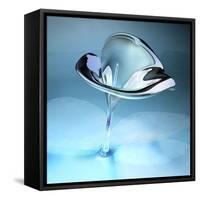 3D Glass Flower-kjolak-Framed Stretched Canvas