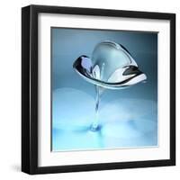 3D Glass Flower-kjolak-Framed Art Print