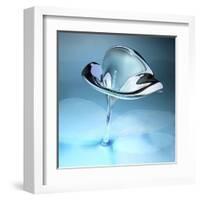 3D Glass Flower-kjolak-Framed Art Print