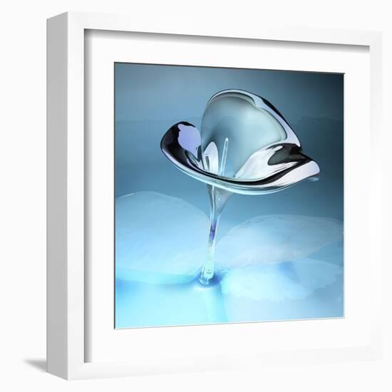 3D Glass Flower-kjolak-Framed Art Print