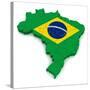3D Map Of Brazil-vinz89-Stretched Canvas