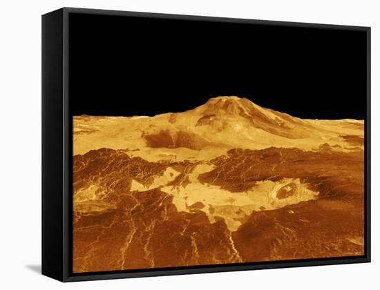 3D Perspective View of Maat Mons on Venus-Stocktrek Images-Framed Stretched Canvas