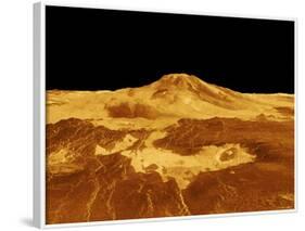 3D Perspective View of Maat Mons on Venus-Stocktrek Images-Framed Photographic Print