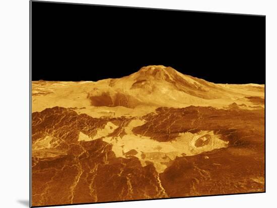 3D Perspective View of Maat Mons on Venus-Stocktrek Images-Mounted Photographic Print