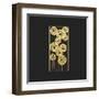 3D Render Gold Wall Art Metal Sculpture-deckorator-Framed Art Print