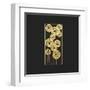 3D Render Gold Wall Art Metal Sculpture-deckorator-Framed Art Print