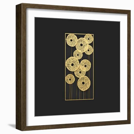 3D Render Gold Wall Art Metal Sculpture-deckorator-Framed Art Print