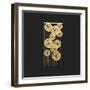 3D Render Gold Wall Art Metal Sculpture-deckorator-Framed Art Print