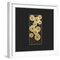 3D Render Gold Wall Art Metal Sculpture-deckorator-Framed Art Print