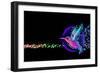 3D Render of Colibri Bird - Hummingbird with Stars-April Cat-Framed Art Print