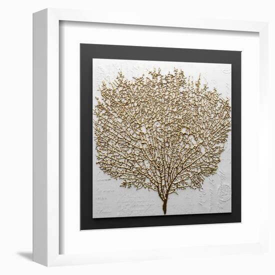 3D Render Picture in Gold Coral-deckorator-Framed Art Print