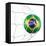 3D Rendering Of A Brazilian Soccer Ball In A Net-zentilia-Framed Stretched Canvas