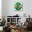 3D Rendering Of A Brazilian Soccer Ball Isolated On A White Background-zentilia-Framed Stretched Canvas displayed on a wall