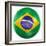 3D Rendering Of A Brazilian Soccer Ball Isolated On A White Background-zentilia-Framed Art Print