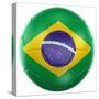 3D Rendering Of A Brazilian Soccer Ball Isolated On A White Background-zentilia-Stretched Canvas
