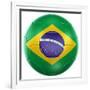 3D Rendering Of A Brazilian Soccer Ball Isolated On A White Background-zentilia-Framed Art Print