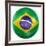 3D Rendering Of A Brazilian Soccer Ball Isolated On A White Background-zentilia-Framed Art Print