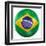 3D Rendering Of A Brazilian Soccer Ball Isolated On A White Background-zentilia-Framed Art Print