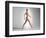 3D Rendering of a Naked Woman Walking, with Skeletal Bones Superimposed-null-Framed Art Print