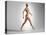 3D Rendering of a Naked Woman Walking, with Skeletal Bones Superimposed-null-Stretched Canvas