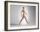 3D Rendering of a Naked Woman Walking, with Skeletal Bones Superimposed-null-Framed Art Print