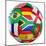 3D Rendering Of A Soccer Ball With Flags Of The Participating Countries In World Cup 2010-zentilia-Mounted Art Print
