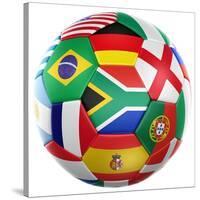 3D Rendering Of A Soccer Ball With Flags Of The Participating Countries In World Cup 2010-zentilia-Stretched Canvas