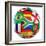 3D Rendering Of A Soccer Ball With Flags Of The Participating Countries In World Cup 2010-zentilia-Framed Art Print