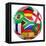 3D Rendering Of A Soccer Ball With Flags Of The Participating Countries In World Cup 2010-zentilia-Framed Stretched Canvas