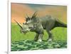 3D Rendering of a Styracosaurus Dinosaur-null-Framed Art Print