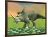 3D Rendering of a Styracosaurus Dinosaur-null-Framed Art Print