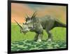 3D Rendering of a Styracosaurus Dinosaur-null-Framed Art Print