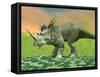 3D Rendering of a Styracosaurus Dinosaur-null-Framed Stretched Canvas