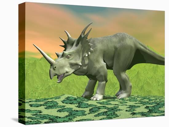 3D Rendering of a Styracosaurus Dinosaur-null-Stretched Canvas