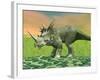 3D Rendering of a Styracosaurus Dinosaur-null-Framed Art Print