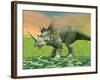 3D Rendering of a Styracosaurus Dinosaur-null-Framed Art Print