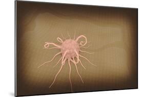 3D Rendering of Macrophage Phagocytosis-null-Mounted Art Print