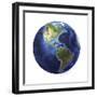 3D Rendering of Planet Earth, Centered on North America and South America-null-Framed Premium Giclee Print