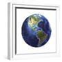 3D Rendering of Planet Earth, Centered on North America and South America-null-Framed Premium Giclee Print