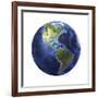 3D Rendering of Planet Earth, Centered on North America and South America-null-Framed Art Print