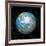 3D Rendering of Planet Earth Centered on the North Pole-null-Framed Art Print