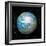 3D Rendering of Planet Earth Centered on the North Pole-null-Framed Art Print