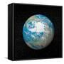 3D Rendering of Planet Earth Centered on the North Pole-null-Framed Stretched Canvas