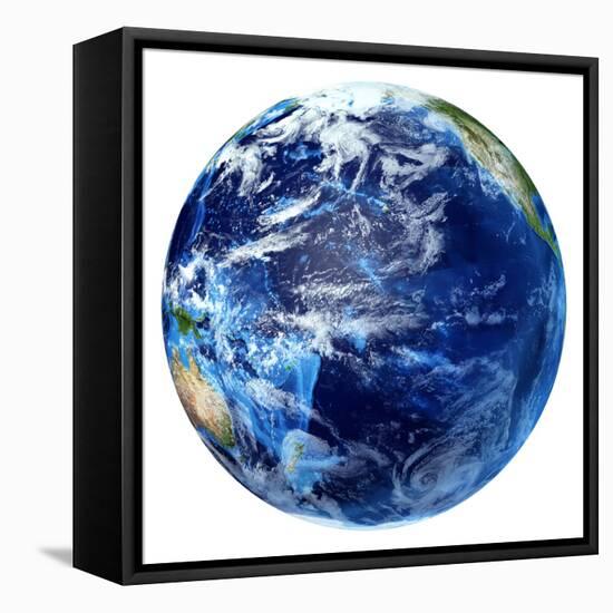 3D Rendering of Planet Earth, Centered On the Pacific Ocean-Stocktrek Images-Framed Stretched Canvas